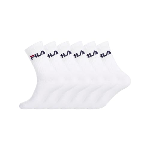 FILA Calzini Uomo Tennis Set di 6 Calze Sportive Uomo Tessitura con Imbottiti e Traspiranti, Bianchi, Taglie 39/42 - Home Shopping Italia 
