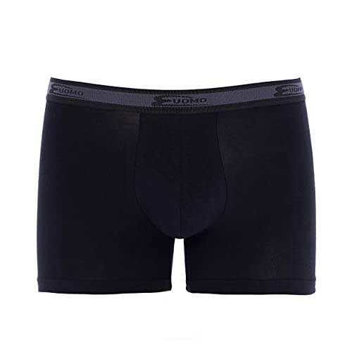 Cotonella 6 Boxer Uomo 2384 Cotone BIELASTICO Elastico Esterno Bianco E Nero 3 4 5 6 7 (6, Nero) - Home Shopping Italia 