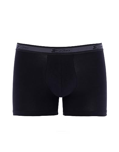 Cotonella Set 6 Boxer Uomo Bianco/Nero Cotone Bielastico Art.2384 (6 Boxer Bianco - 7 / XXL) - Home Shopping Italia 