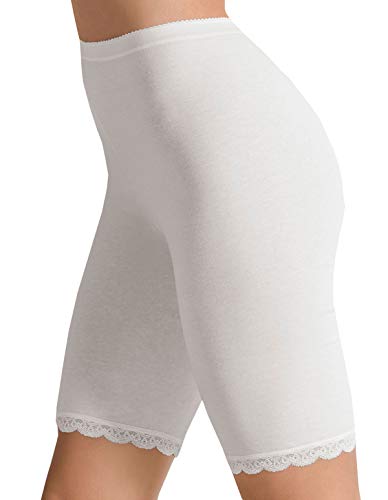 Cotonella Long Donna in Cotone Elasticizzato Art. 3163 - Confezione da 2 Pezzi - Disponibile nei Colori Bianco e Nero - 2 Pezzi Bianco 9 - Home Shopping Italia 