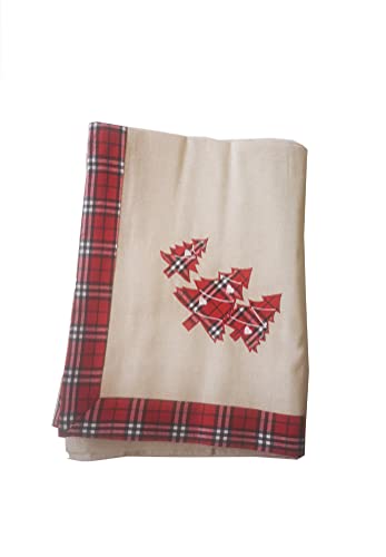 PREZIOSA HOME Servizio tavola Natalizio tovaglia Natale 12 tovaglioli tavola x 12 Persone tovaglia Rossa (Albero) - Home Shopping Italia 