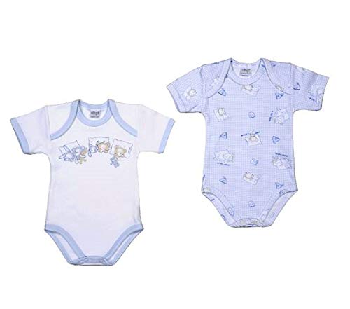Confezione da 2 Body Americano Manica Corta Neonato NEONATA in Cotone GARZATO Pesante Invernale 100% Cotone. Disponibile in Tre Varianti Colore. Le Fantasie Sono Legate alla stagionalità - Home Shopping Italia 