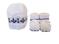 Cotone Set Scarpine + cappellino neonato e neonata ricamato - La Rocca - Home Shopping Italia 