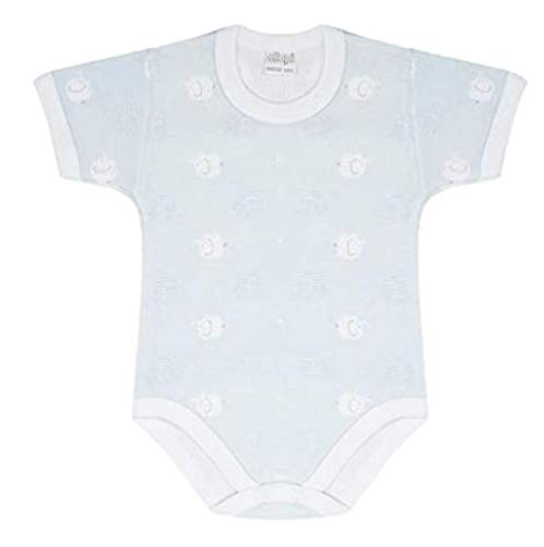 Ellepi (2pz) Body in Cotone Leggero Manica Corta Baby (Fantasia variabile) (3 Mesi, Azzurro) - Home Shopping Italia 