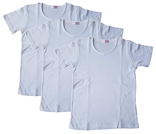 BIMBISSIMI 3 Maglie Bambina M/M Cotone Caldo TM311B Misure A Scelta Colore Bianco (3, Bianco) - Home Shopping Italia 