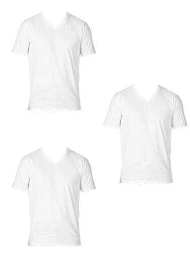 Enrico Coveri 3 t-Shirt Uomo Mezza Manica Scollo a Punta Caldo Cotone Interlock Art. ET1201 (7/XXL, Bianco) - Home Shopping Italia 