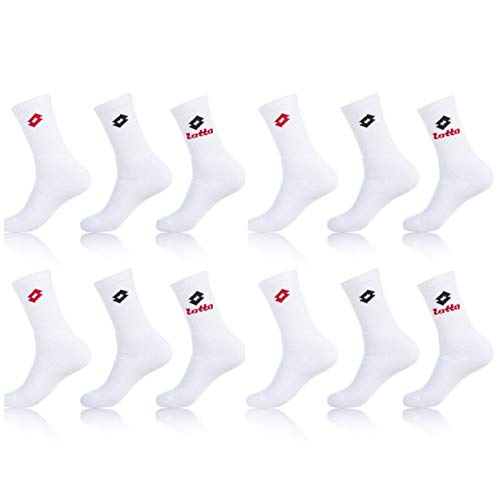 Lotto Calze Sportive per Uomo, Bianco, 43/46 (pacco da 12) - Home Shopping Italia 