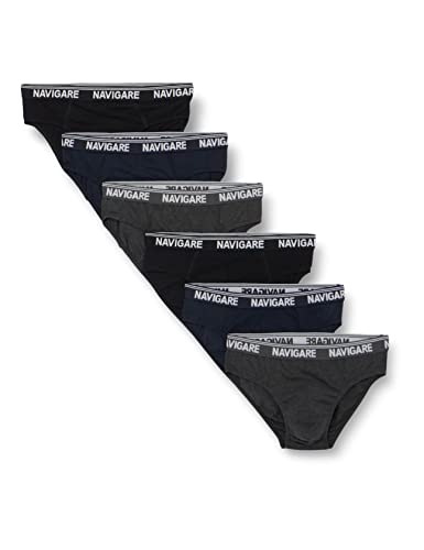 Navigare 574/E Slip, Multicolore (Grigio/ Nero/ Navi), XX-Large (Taglia produttore:7), Pacco da 6, Uomo - Home Shopping Italia 
