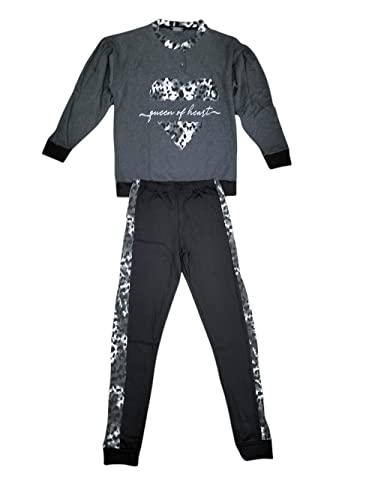Caracter Pigiama Serafino Lungo Donna Due Pezzi Cotone Interlock Art. P1355 - Exclusive - Home Shopping Italia 
