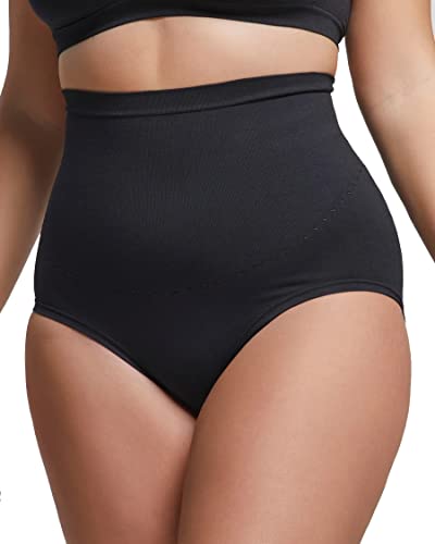POMPEA guaina donna slip vita alta comfort size in microfibra art. 89624250 (XXL, nero) - Home Shopping Italia 