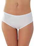 Cotonella Slip Midi Donna in Cotone Elasticizzato Art. 3940 - Confezione da 6 Pezzi - Colori Bianco E Nero - 6 Pezzi Bianco 4 - Home Shopping Italia 