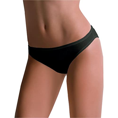 6X Slip Donna COTONELLA in Cotone BI-Elastico Vari Modelli Taglie E Colori 3165 (Nero, 5/XL) - Home Shopping Italia 