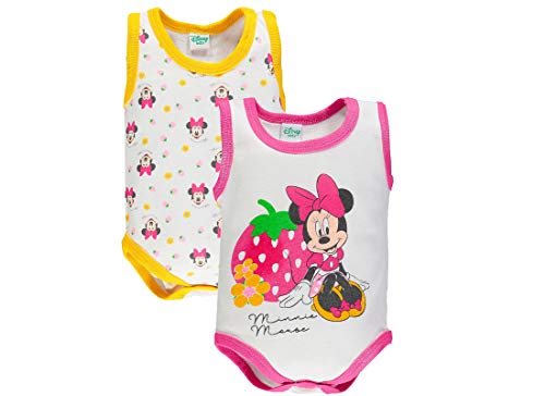 Ellepi Body Senza Maniche Neonata Minnie Mouse Costine Set 2 Pz AF5050 (Giallo/Fucsia, 1 Mese) - Home Shopping Italia 