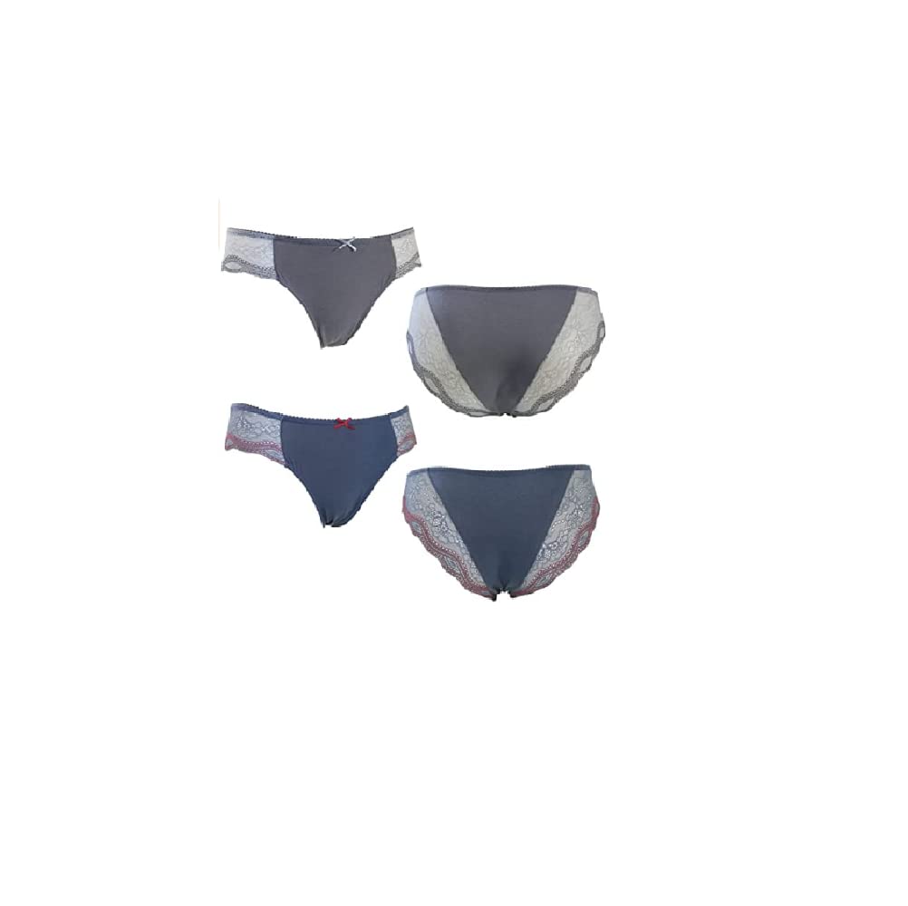 Confezione 6 pezzi intimo donna panty brasiliano perizoma slip midi slip vita bassa colorazioni assortite fantasie a seconda della disponibilità - Home Shopping Italia 