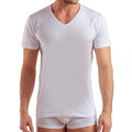 ENRICO COVERI T-Shirt in puro cotone calibrata collo V art. ET1101 (3pz) - 7, Bianco - Home Shopping Italia 