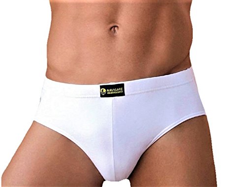 NAVIGARE UNDERWEAR Confezione da N. 6 Slip Uomo in Morbido Cotone BIELASTICO Soft Elastico INFILATO, Massima Vestibilita. Dsiponibile negli Assortimenti Bianco e Colorato - Home Shopping Italia 