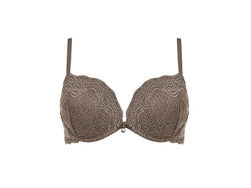 LORMAR Reggiseno Balconcino Double Pizzo Coppe Super Push UP 2 Taglie in piÃ¹ (1, Corteccia) - Home Shopping Italia 