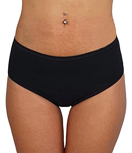Cotonella Slip Midi Donna in Cotone Elasticizzato Art. 3940 - Confezione da 6 Pezzi - Colori Bianco E Nero - 6 Pezzi Nero 6 - Home Shopping Italia 