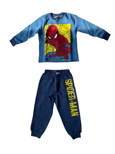 Sabor Pigiama da Bambino Lungo Due Pezzi in Cotone Felpato Varie Taglie Colori e Modelli - Uomo Ragno - Home Shopping Italia 