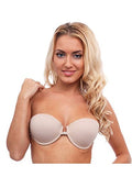LORMAR - Reggiseno Push-up da Donna, Trasparente, Schiena Invisibile, Rimovibile, Senza Motivo, Schiena Imbottita, Reggiseno Liscio, Basic con Chiusura Frontale Beige. 2B - Home Shopping Italia 