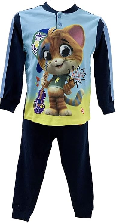 Pigiama Bambino Invernale 44 Gatti, Pigiama Caldo Cotone, Pigiama Bambino Felpato, Disney, Marvel (1069 Blu Royal, 7 Anni) - Home Shopping Italia 