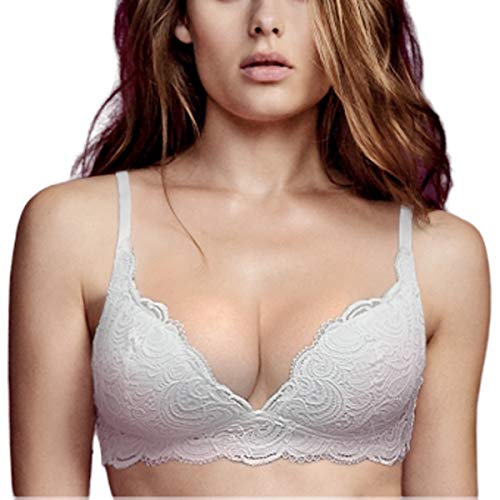 LORMAR Reggiseno Donna Linea Frizzante in Pizzo Leavers, con Coppe Imbottite Soft Touch e Scollatura Profonda, Senza Ferretto. - Home Shopping Italia 