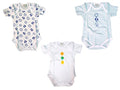liabel 3 Body neonata/o Manica Corta 100% Cotone Art. 05832B/T1407 (Celeste, 1/3 Mesi) - Home Shopping Italia 
