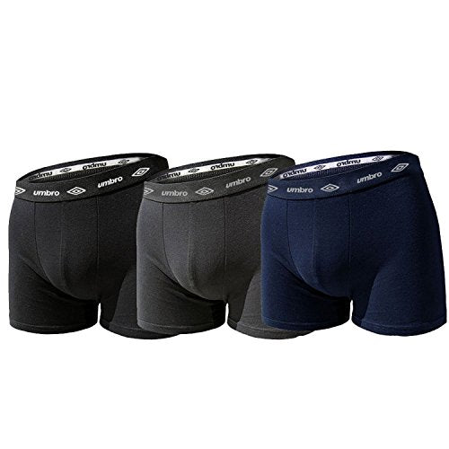 Umbro Set 3 Pezzi Boxer Uomo in Cotone Elasticizzato Art. 701 (colorato, 7/XXL) - Home Shopping Italia 