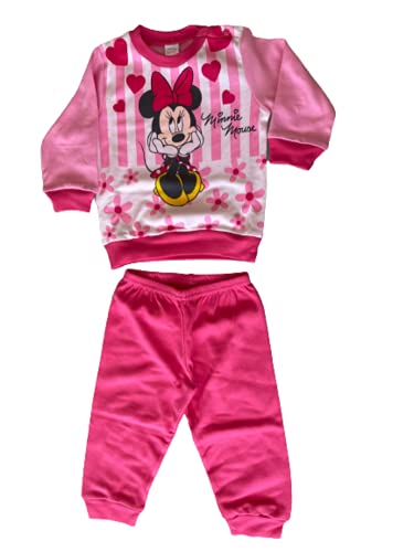 Pigiama neonata Cotone Interlock Due Pezzi Lungo Varie Fantasie - Disney Baby (Art. WI4137 (Bianco Rosa), 18 Mesi) - Home Shopping Italia 