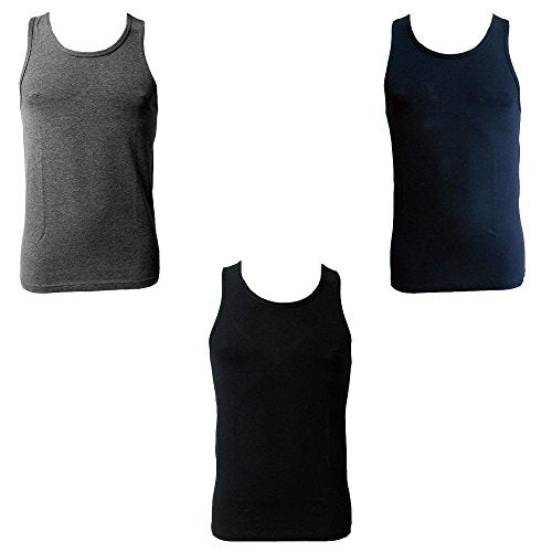 Enrico Coveri 3 Canotte Uomo Spalla Larga Cotone bielatico Art ET1002 (5/L, Nero/Blu/Grigio) - Home Shopping Italia 