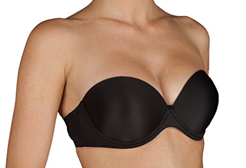 Selene Reggiseno Donna Balconcino Double Push up con Ferretto e Spalline Removibili Coppa B Art. Carlota (3, Nero) - Home Shopping Italia 