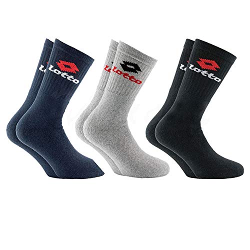 8 paia di calze da tennis in cotone spugna con rinforzo su punta e tallone. Prodotto Italiano. ASSORTITO 43/46 - Home Shopping Italia 