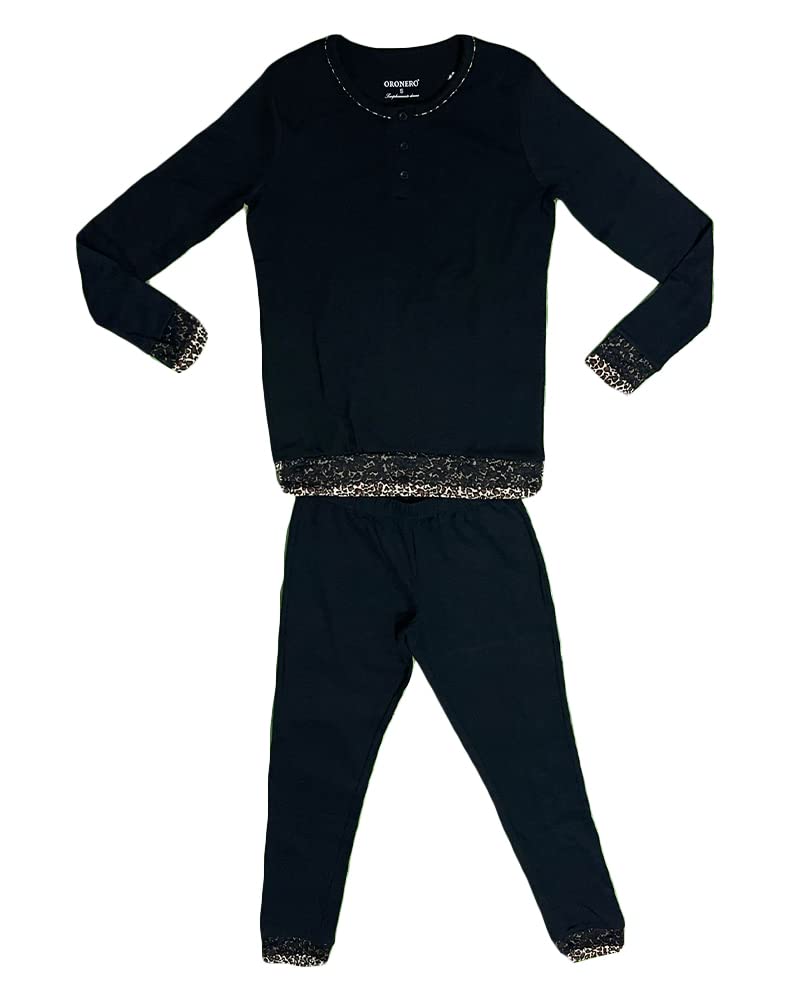 Pigiama Donna Invernale Due Pezzi Varie Fantasie e Colori - Oro Nero - Home Shopping Italia 