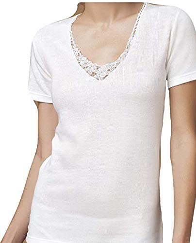 4 Maglie donna Mezza Manica macramè Caldo Cotone Art. OP-08 Speedy Nero 4° - Home Shopping Italia 