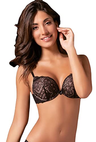 Reggiseno Love And Bra Elodie Push-Up in Pizzo Coppa Graduata con Ferretto (5° Quinta, Bianco) - Home Shopping Italia 