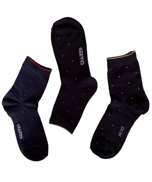 Confezione da 6 12 e 24 paia di calze corte donna colori Assortiti Tinta unita e fantasia Caldo cotone termico Taglia unica - El Charro - Home Shopping Italia 