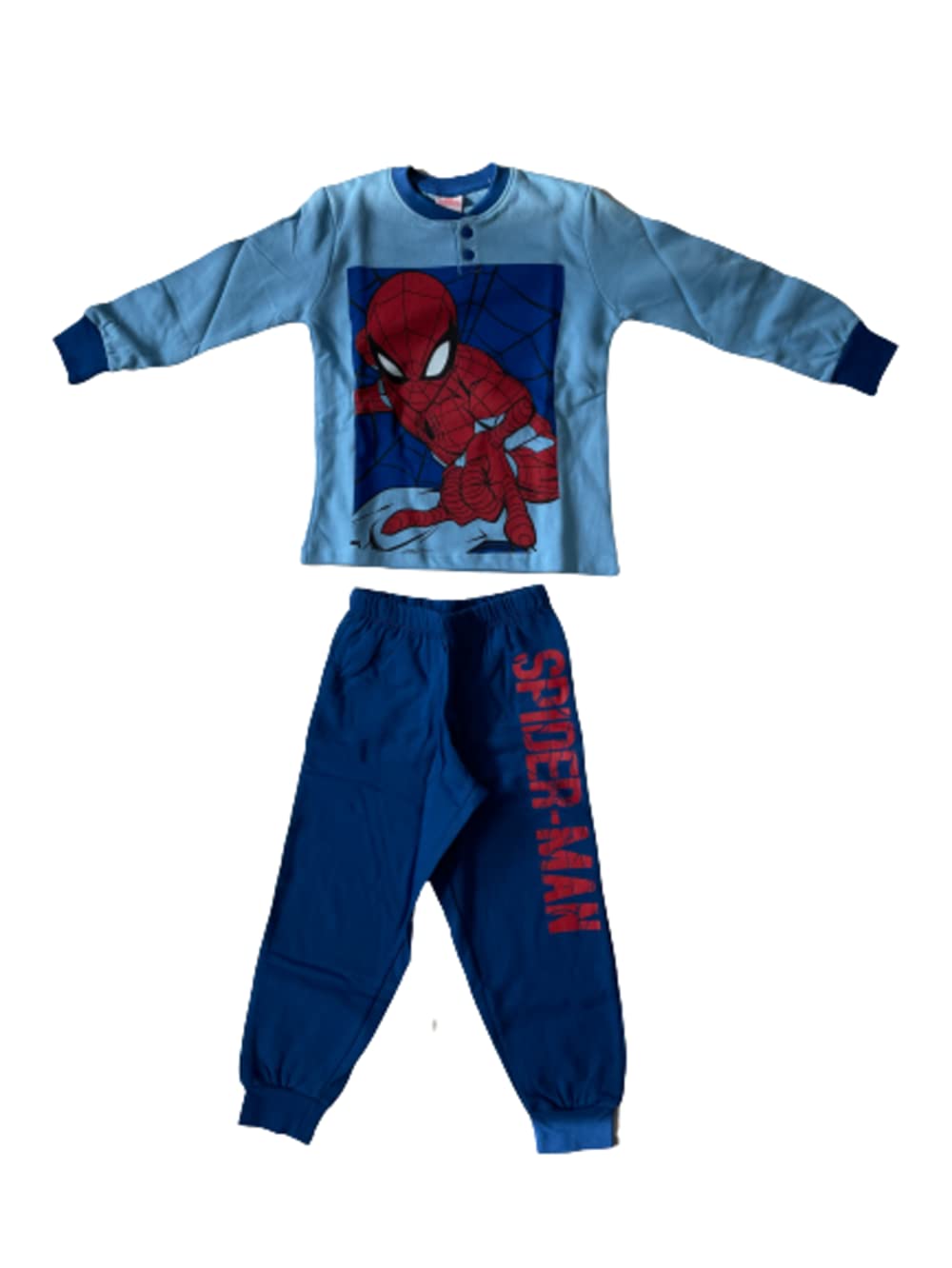 Sabor Pigiama da Bambino Lungo Due Pezzi in Cotone Felpato Varie Taglie Colori e Modelli - Uomo Ragno - Home Shopping Italia 