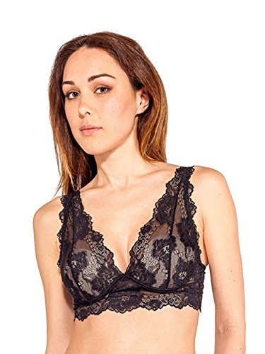 LORMAR Reggiseno Donna Gem Bralette Push Up Gel in Pizzo Colore Nero - Home Shopping Italia 