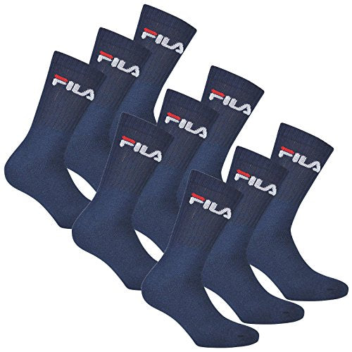 Fila 6 Paia Calzini, Spugna Calzini da tennis con logo colorato, Unisex (2x PACCO DA 3) - marino, 43-46 (9-11 UK) - Home Shopping Italia 