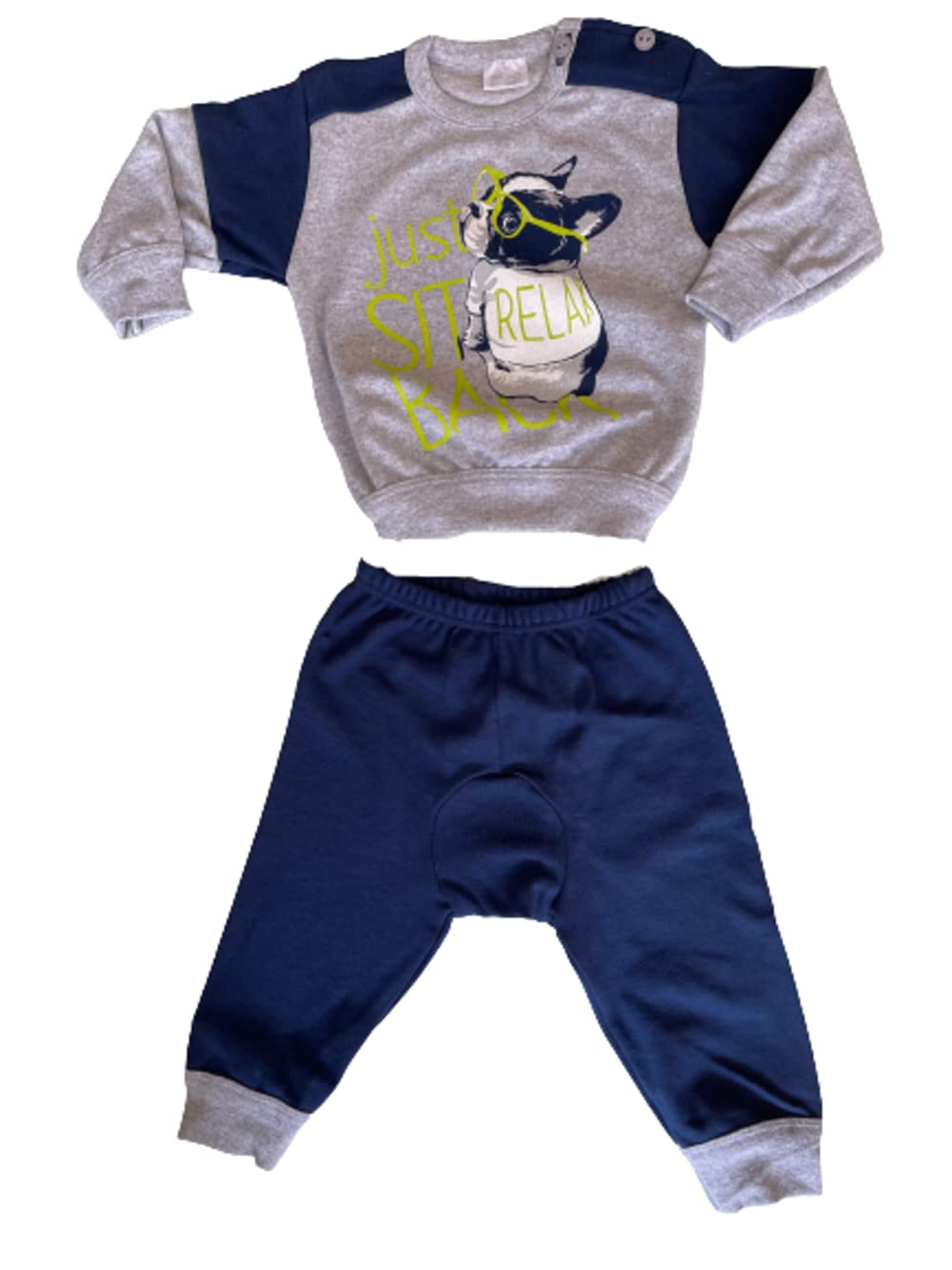 Sogno Sondesto Pigiama Lungo Due Pezzi con Spalla Aperta Cotone Interlock Neonato Baby - Home Shopping Italia 