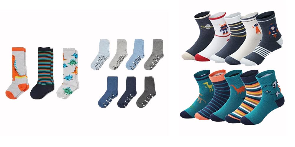 6 paia di calzini corti per bambino bambina ragazzo ragazza taglia 22-39 in cotone estivo ed invernale FANTASIE ASSORTITE - Home Shopping Italia 