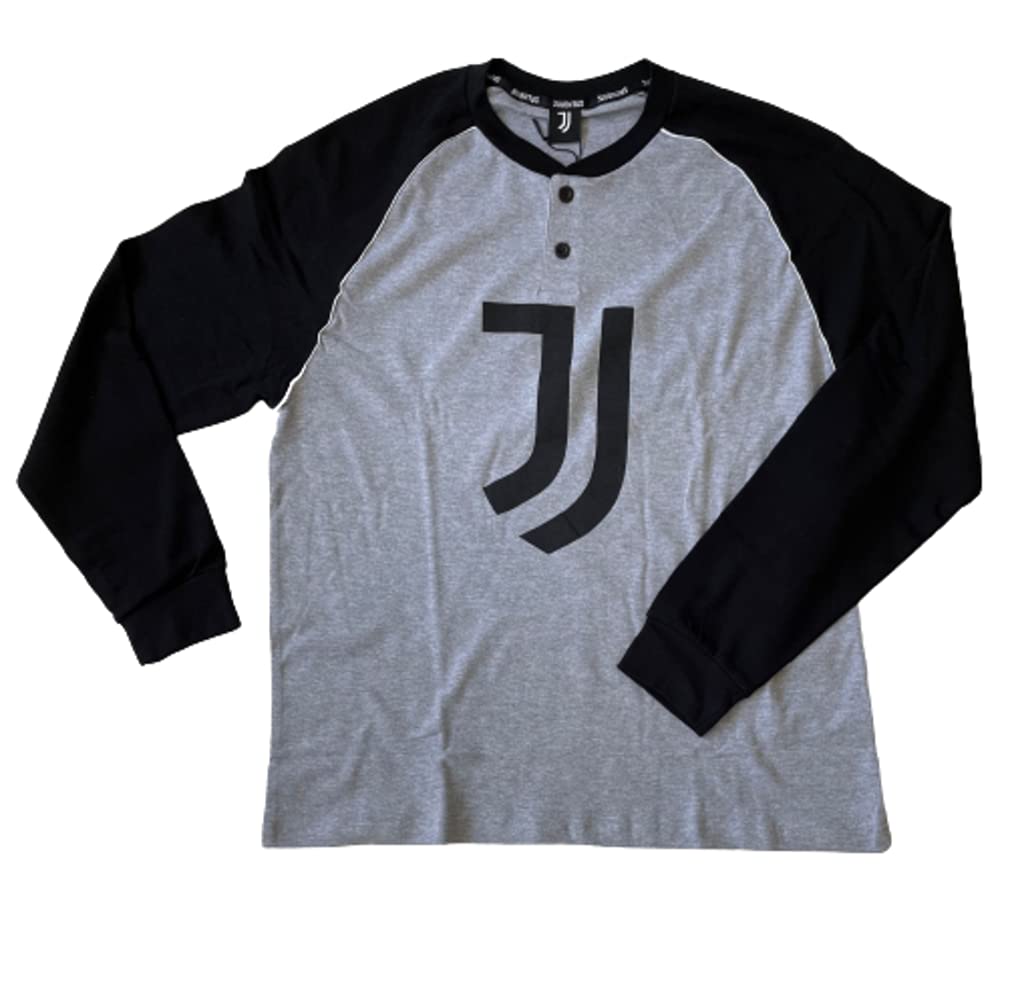 SICEM Pigiama Serafino Uomo Manica Lunga Cotone Interlock Art. JU14116 Fino alla Fine Bianconeri - Home Shopping Italia 