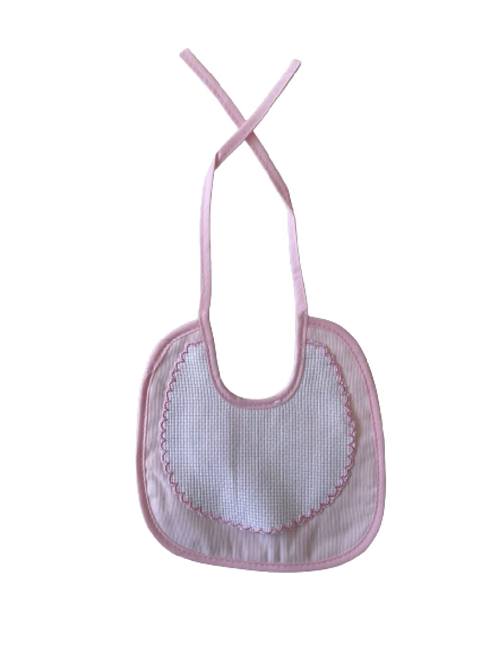 Set 2 bavaglini neonato e neonata Ricamabile con tela aida varie misure con laccetti - Home Shopping Italia 