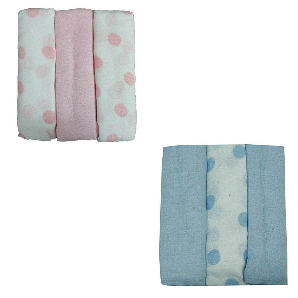 3 quadrati garza Mussole in cotone neonato e neonata varie misure - Home Shopping Italia 