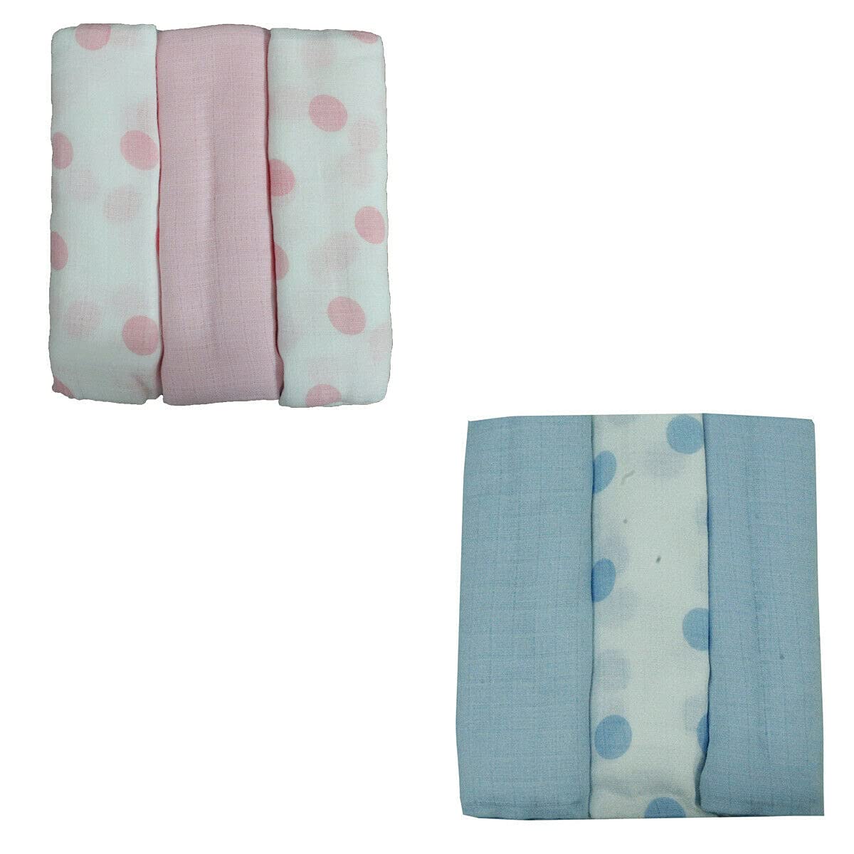 3 quadrati garza Mussole in cotone neonato e neonata varie misure - Home Shopping Italia 
