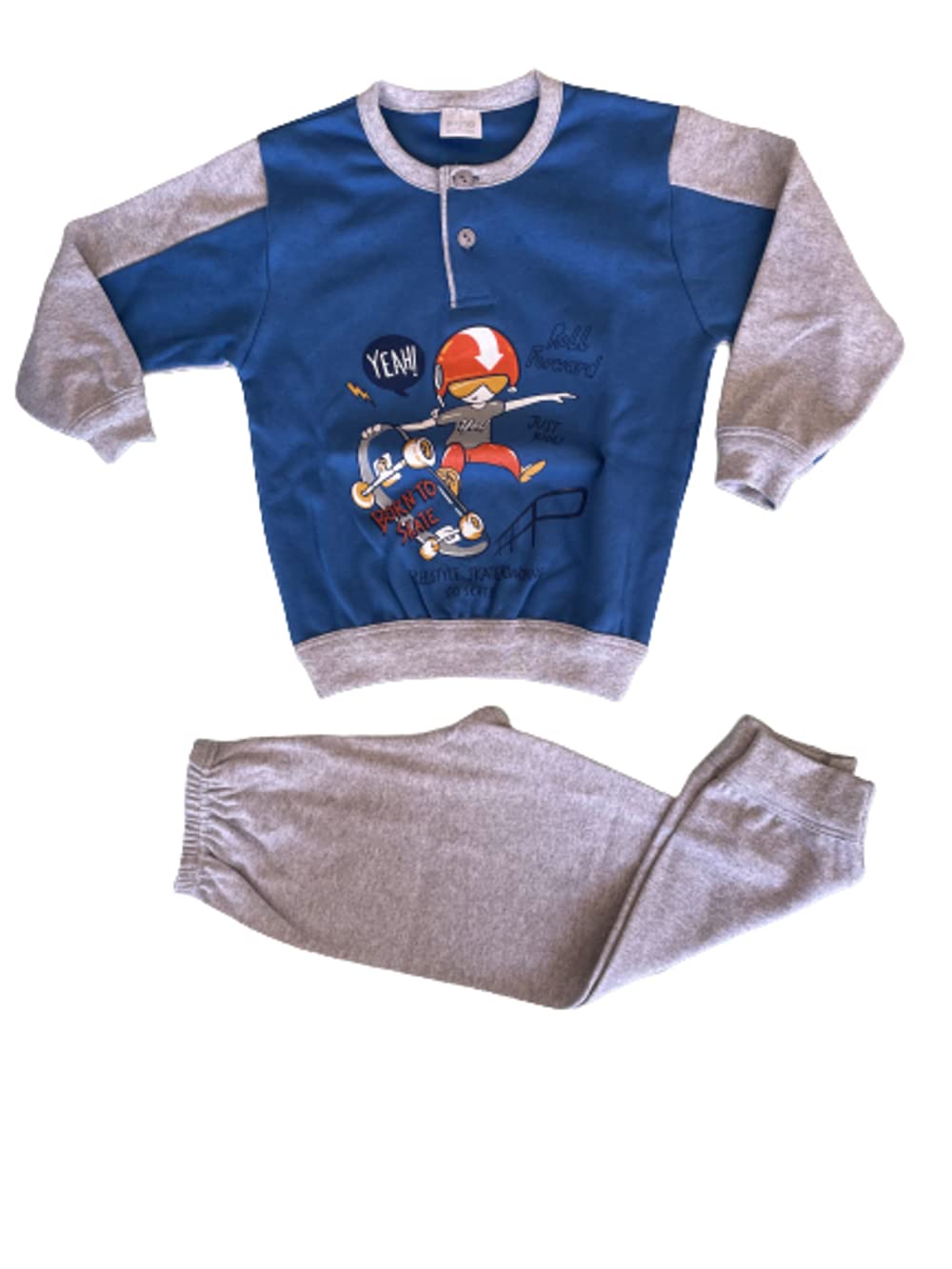 Sogno Sondesto Pigiama Serafino Due Pezzi Lungo Bambino e Ragazzo Cotone Interlock - Home Shopping Italia 
