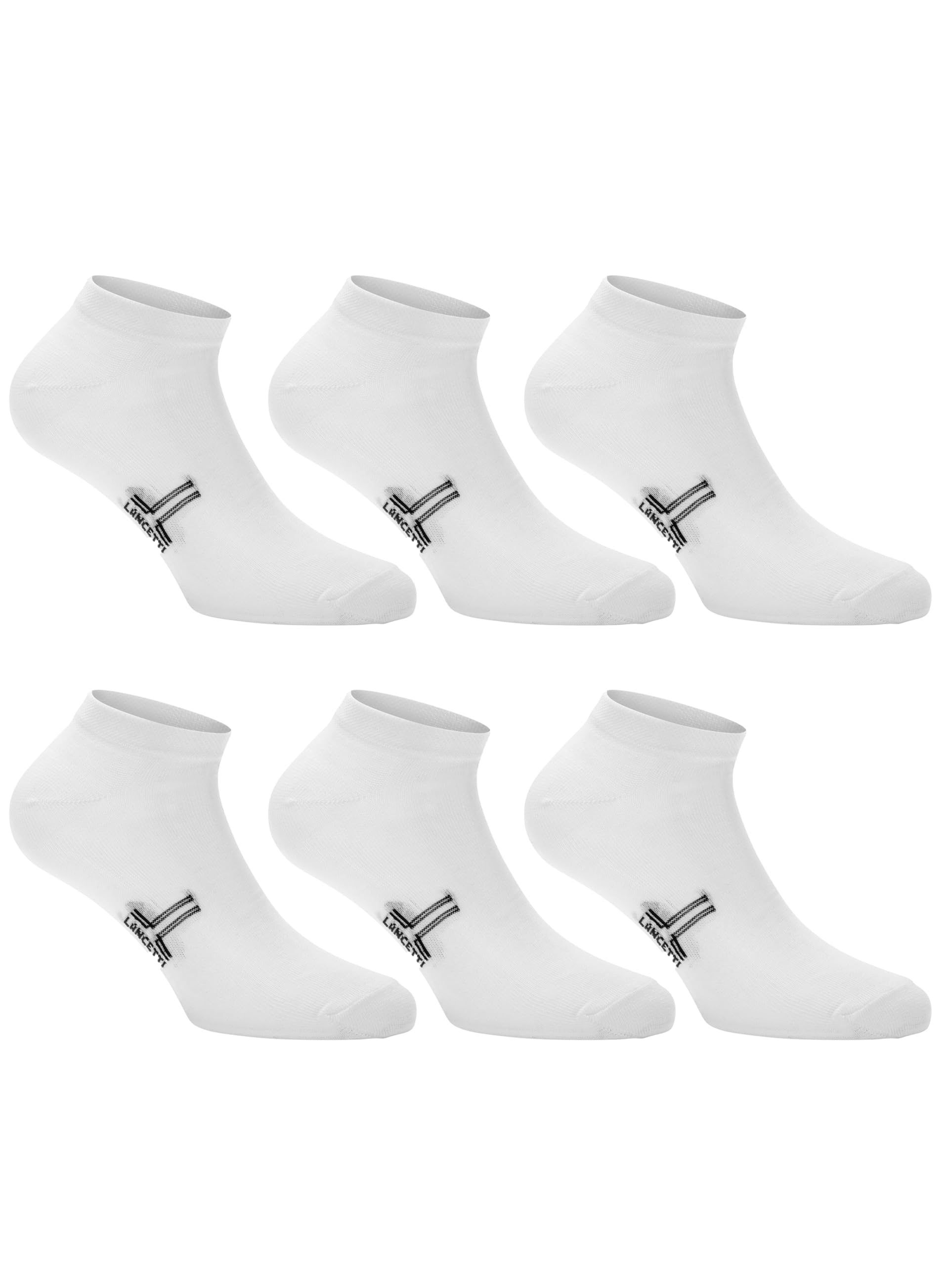 LANCETTI - 6 Paia Calzini Corti Sneaker per Uomo o Donna, Fantasmini in Cotone Filo di Scozia - Home Shopping Italia 