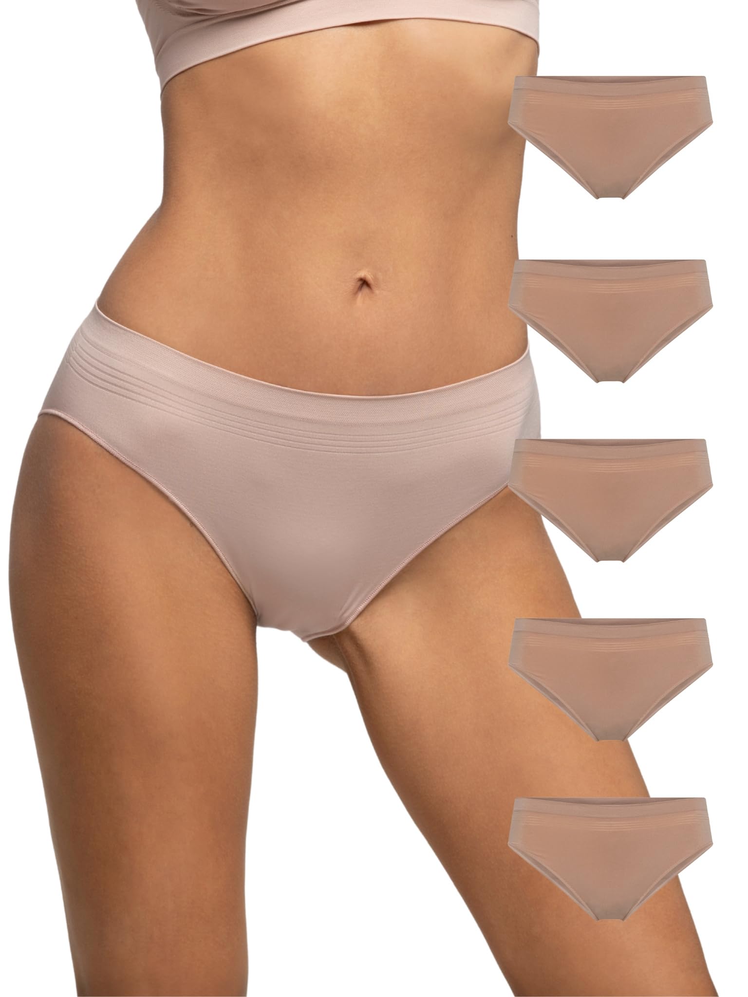 POMPEA 5 Paia Slip Donna in Morbida Microfibra, Mutande Donna Senza Cuciture Elasticizzate - Home Shopping Italia 
