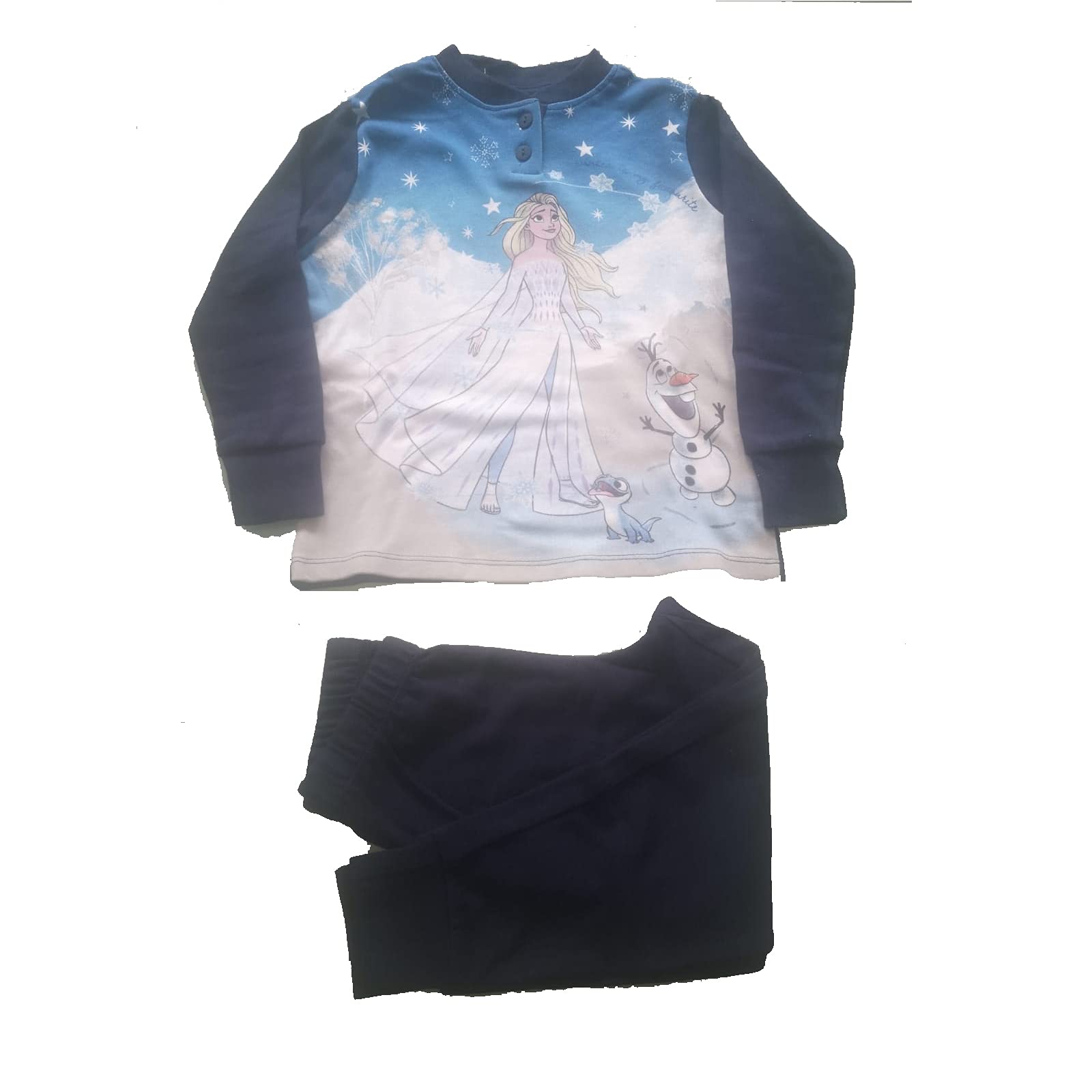 Pigiama Invernale da Bambina Lungo a Due Pezzi Varie Taglie e Colori - Frozen - Home Shopping Italia 