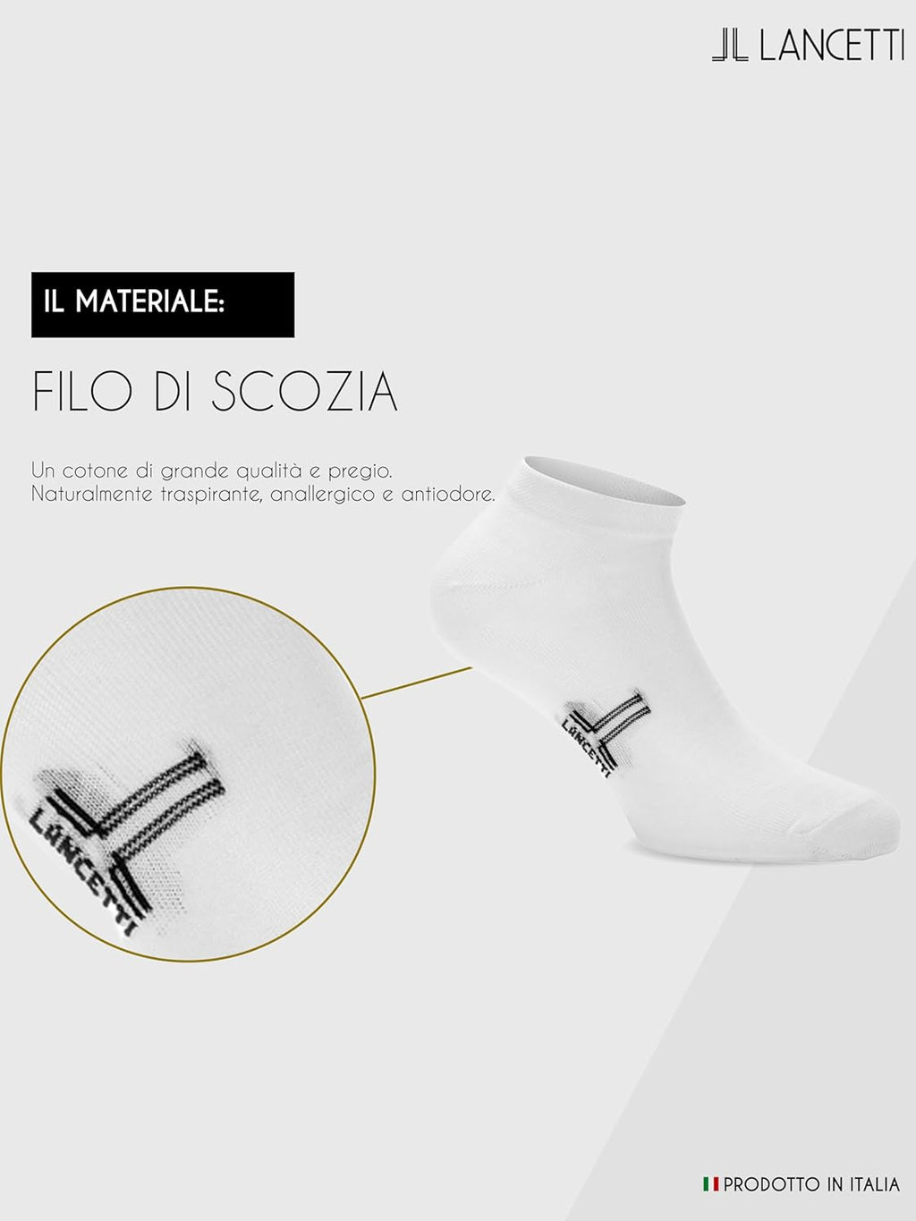 LANCETTI - 12 Paia Calzini Corti Sneaker per Uomo o Donna, Fantasmini in Cotone Filo di Scozia - Home Shopping Italia 